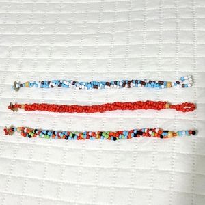 Set of beaded bracelets